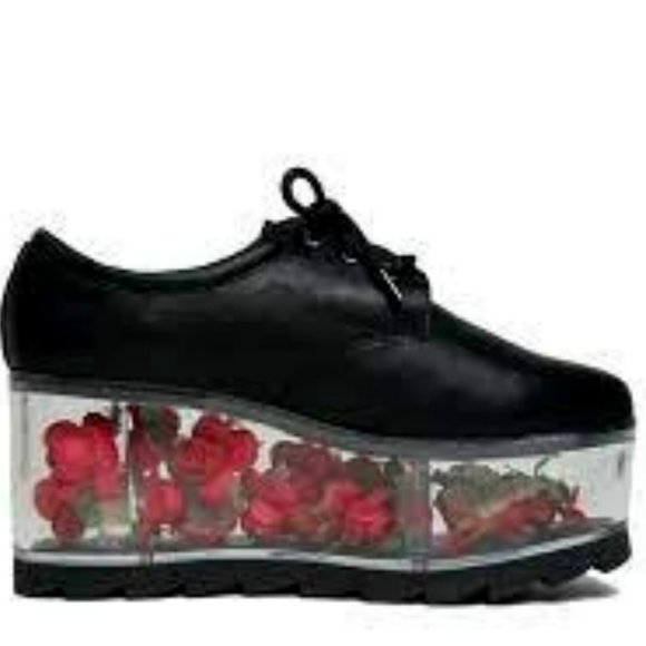 💥KILLER DESIGN💥YRU QLOUD CUSTOMIZABLE TRANSPARENT PLATFORM SHOES in BLACK - Picture 4 of 16